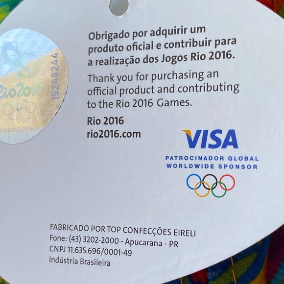 Rio Olympics 2016 Team Embroid'd Multi-Color Cotton Baseball Cap Adjustable NWT - Picture 10 of 10